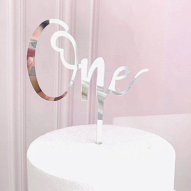 10db OH Baby Boldog születésnapi tortafedő akril arany menyasszony esküvői cupcake fedőként születésnapi tortadíszekhez