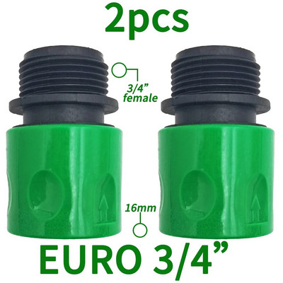 Gyorscsatlakozó mellbimbó EURO USA 3/4 hüvelykes apa menetes tömlő csőadapter kerti csövekhez csepegtető öntözőrendszerhez