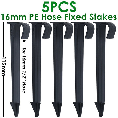Sprycle 5PCS Garden 16mm 1/2`` pvc toruliitmik Kastmistilganiisutus Ühendus Jagaja Tee Keerme lukustus 4/7mm 3/5mm vooliku külge