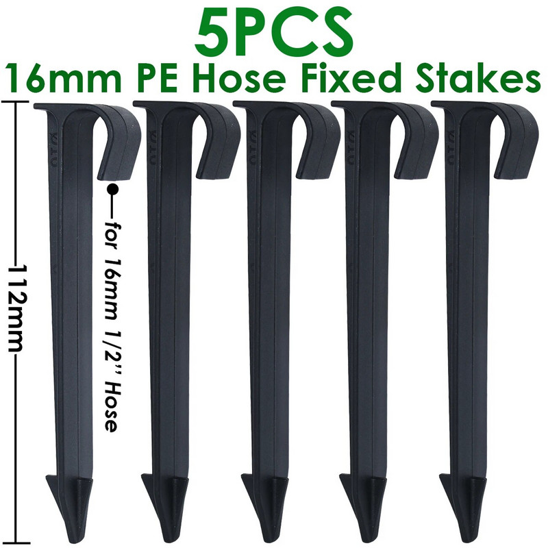 Sprycle 5PCS Garden 16mm 1/2`` pvc toruliitmik Kastmistilganiisutus Ühendus Jagaja Tee Keerme lukustus 4/7mm 3/5mm vooliku külge