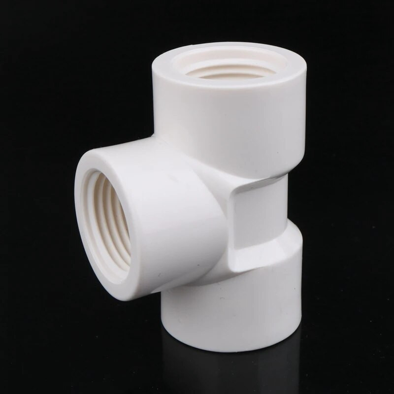1 kom 1/2 3/4 1 inčni PVC ženski navoj Ravno koljeno 3-smjerni konektor Konektor za navodnjavanje vrta Adapter cijevi za akvarij