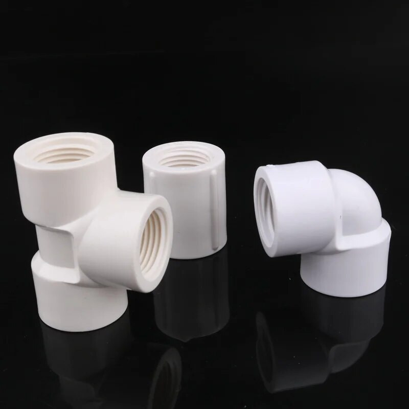 1 kom 1/2 3/4 1 inčni PVC ženski navoj Ravno koljeno 3-smjerni konektor Konektor za navodnjavanje vrta Adapter cijevi za akvarij