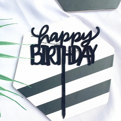 New Oh Baby Happy Birthday Cake Topper Zlatni akrilni Love Wedding Topper Topper za vjenčanje Birthday Party Desert Torta Dekoracije