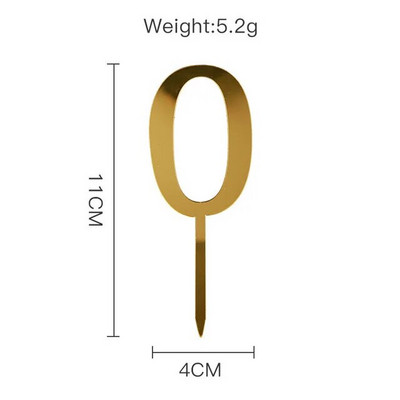 New Oh Baby Happy Birthday Cake Topper Zlatni akrilni Love Wedding Topper Topper za vjenčanje Birthday Party Desert Torta Dekoracije