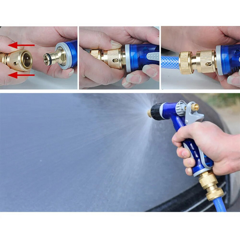 1 db alumíniumötvözet 1/2" gyorscsatlakozó 16 mm-es tömlőhöz kerti öntözés öntözéshez gyorscsatlakozó vízpisztoly csaptelep adapter