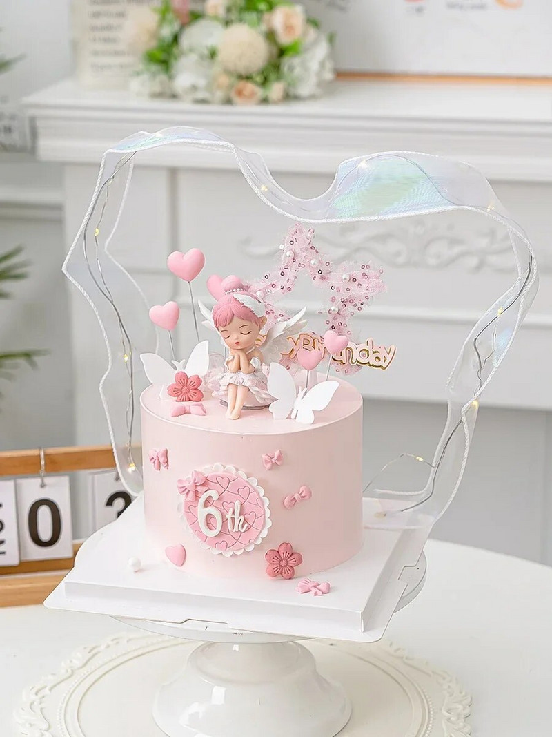 Vilinski vrh torte Anđeoski ukrasi za torte Party Cvijet Vilinska figurica Ukrasi za pečenje Svadbeni pokloni Dekoracije za rođendan djevojaka