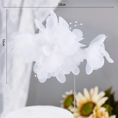 Angel Wing Cake Topper Tüdruku sünnipäevakaunistus 1-aastase printsessi haldjakoogi küpsetamine Laste Deco Ristimise sünnipäev