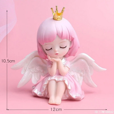 Angel Wing Cake Topper Tüdruku sünnipäevakaunistus 1-aastase printsessi haldjakoogi küpsetamine Laste Deco Ristimise sünnipäev