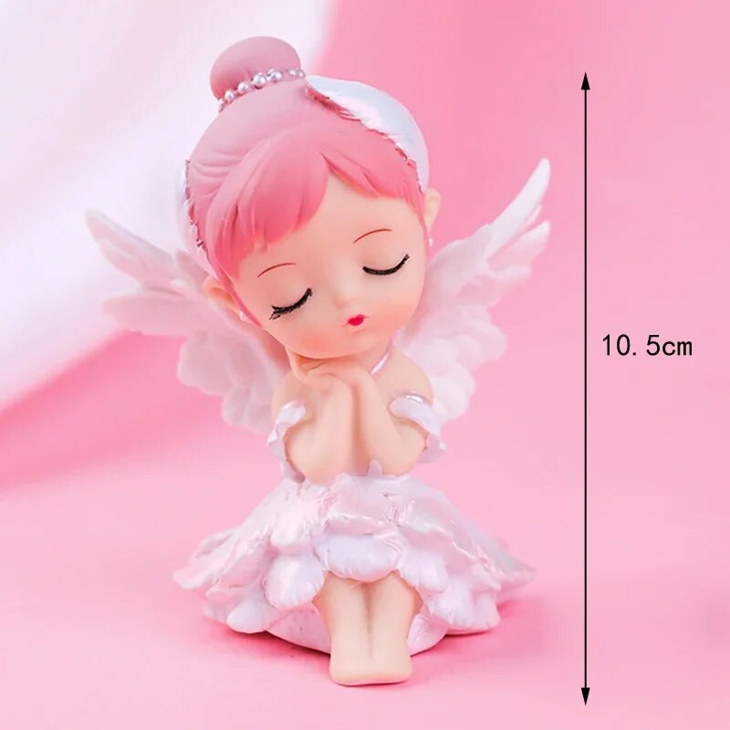 Angel Wing Cake Topper Tüdruku sünnipäevakaunistus 1-aastase printsessi haldjakoogi küpsetamine Laste Deco Ristimise sünnipäev