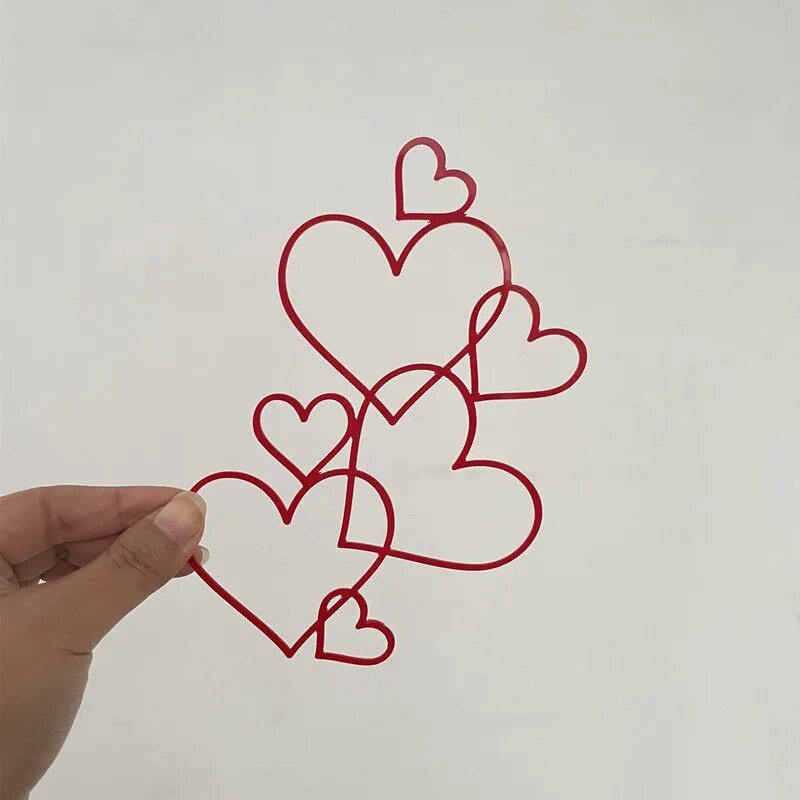 Südamete pulmakoogi pealistükk Kuldne Hõbedane Armastus Akrüültordikaunistus Sõbrapäeva magustoidupeo Koogikaunistustarvikud