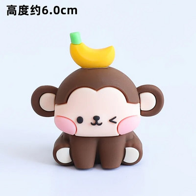 Decoratune pentru tort din pădure Sărbători pentru animale Coș de bambus Vulpe Arici Cupcake Topper Iepure Figură Păpușă Favoruri de naștere pentru copii