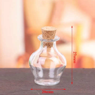 1:12 Nukumaja miniatuurne hoiupaak korkkaanega klaaspudel Mini pisike purk lillevaasid mudel Mänguasjad Nukumaja sisekujundus Juurdepääs