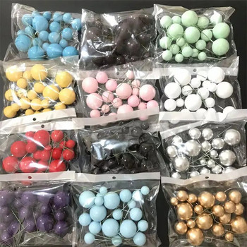 YOMDID 20 бр. топки за торти 2-4 см различни размери цветни топки за торти за рожден ден сватба коледна украса 2024