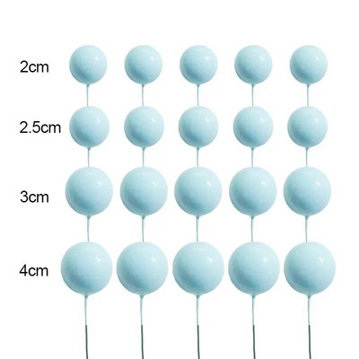 YOMDID 20 db golyós tortafeltét 2-4 cm, különböző méretű, színes golyós tortafeltétek britthday esküvői karácsonyi dekorációkhoz 2024
