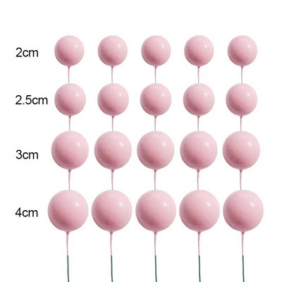YOMDID 20 db golyós tortafeltét 2-4 cm, különböző méretű, színes golyós tortafeltétek britthday esküvői karácsonyi dekorációkhoz 2024