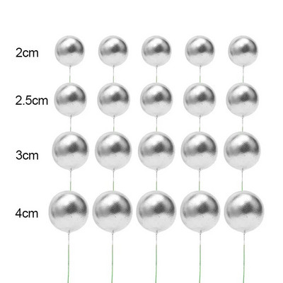 YOMDID 20 db golyós tortafeltét 2-4 cm, különböző méretű, színes golyós tortafeltétek britthday esküvői karácsonyi dekorációkhoz 2024
