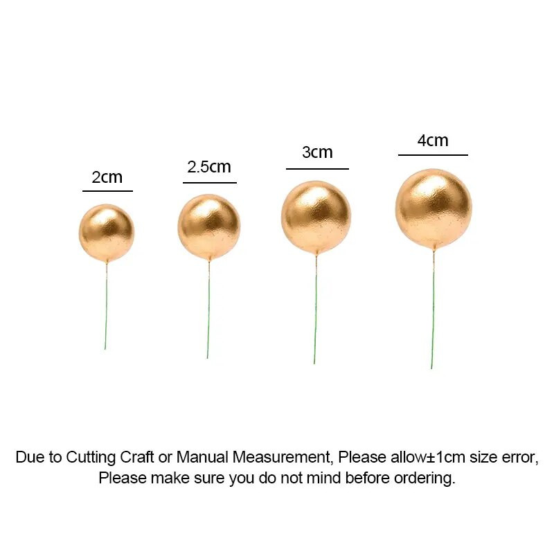 YOMDID 20 db golyós tortafeltét 2-4 cm, különböző méretű, színes golyós tortafeltétek britthday esküvői karácsonyi dekorációkhoz 2024