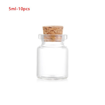 10 komada 5/8/12/15 ml prozirnih bočica staklene boce prazne prazne prozirne bočice s porukama želja s plutenim čepom maleni mali dekor
