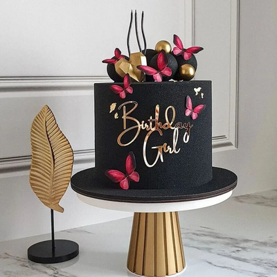 INS Wind fiú vagy lány akril tortafeltét Arany születésnapi lány tortafeltét gyerekeknek boldog születésnapi party torta dekorációk 2024