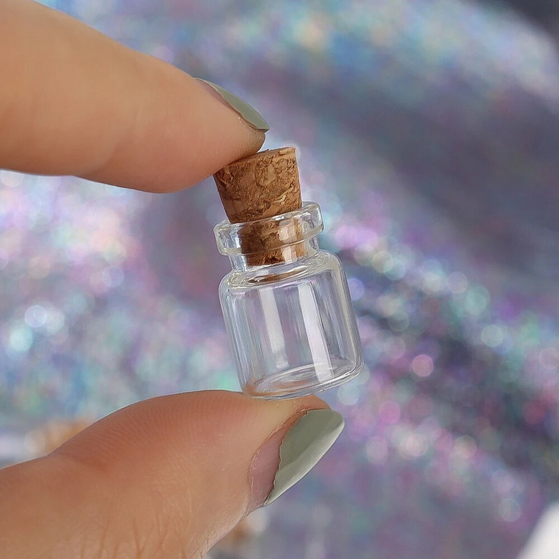 50/10 tk Mini klaaspudel korgist läbipaistva isetegemise sõnumipudelid Tühjad soovipudelid Jõulupulmapeo kaunistuskingitused