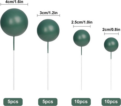 30db színes golyós torta betétes tetők barkácsolás mini golyós cupcake sütési díszek születésnapi partira, esküvői évfordulóra, babazuhany