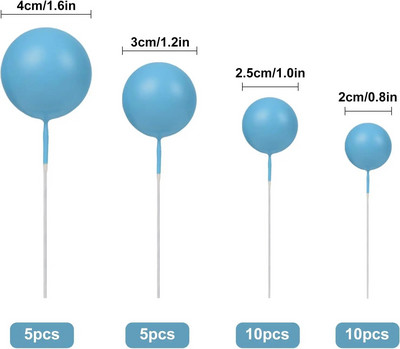 30db színes golyós torta betétes tetők barkácsolás mini golyós cupcake sütési díszek születésnapi partira, esküvői évfordulóra, babazuhany