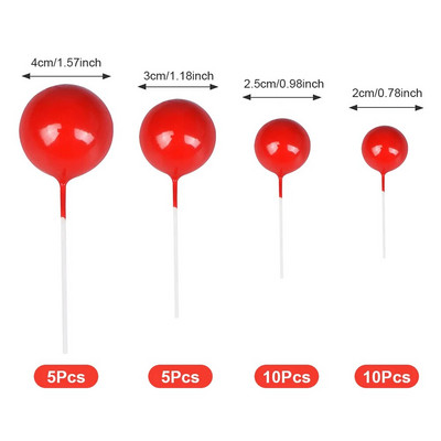 30db színes golyós torta betétes tetők barkácsolás mini golyós cupcake sütési díszek születésnapi partira, esküvői évfordulóra, babazuhany