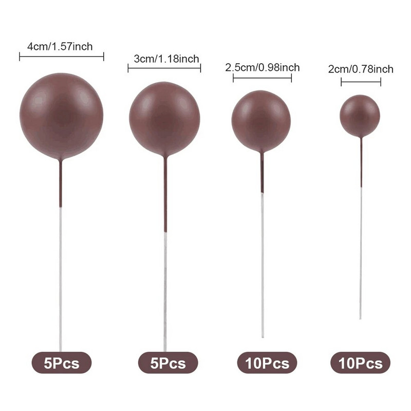 30db színes golyós torta betétes tetők barkácsolás mini golyós cupcake sütési díszek születésnapi partira, esküvői évfordulóra, babazuhany