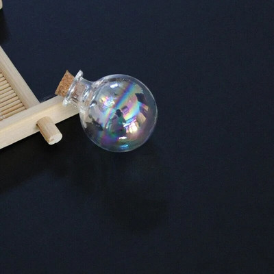 3x vikerkaare klaaspudel, tühi proovipurgid soovipudel tühi hoiustamisviaal DIY auto parfüümi ripatsid korgist kork Kodukaunistus