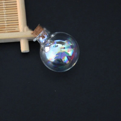 3x vikerkaare klaaspudel, tühi proovipurgid soovipudel tühi hoiustamisviaal DIY auto parfüümi ripatsid korgist kork Kodukaunistus