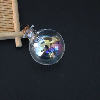 3x vikerkaare klaaspudel, tühi proovipurgid soovipudel tühi hoiustamisviaal DIY auto parfüümi ripatsid korgist kork Kodukaunistus