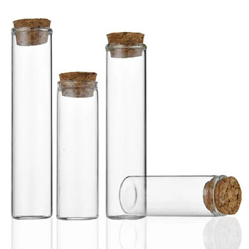 5 ml ~ 30 ml Мини прозрачни стъклени плаващи бутилки с коркова запушалка Малки буркани за коледна сватба, рожден ден, украса