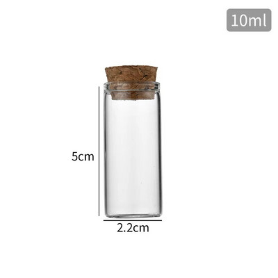 5–30 ml läbipaistvast klaasist minipudelid korgikorgiga väikesed purgid jõulupulmade sünnipäevade kaunistamiseks