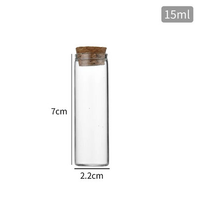 5–30 ml läbipaistvast klaasist minipudelid korgikorgiga väikesed purgid jõulupulmade sünnipäevade kaunistamiseks