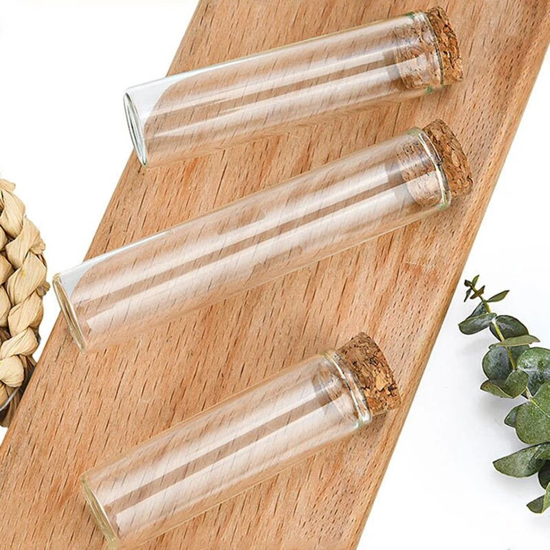 5–30 ml läbipaistvast klaasist minipudelid korgikorgiga väikesed purgid jõulupulmade sünnipäevade kaunistamiseks