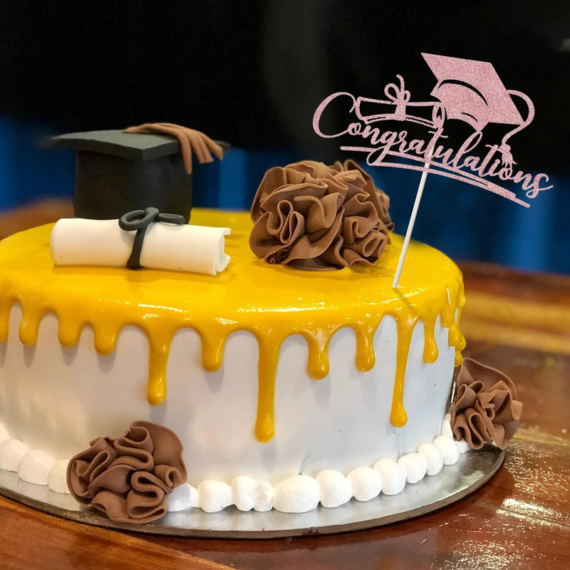 Bakalaureusekübar Õnnitlused Gradi akrüülist tordipealsed Õnnitlused 2024. aasta lõpetaja sünnipäevakoogi kaunistamine mitmes stiilis