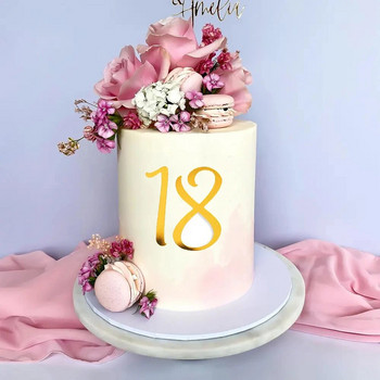 0-9 числа Акрилна горна част за торта Честит рожден ден Инструменти за декориране Аксесоари за декорация Anniversaire Парти консумативи