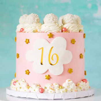 0-9 Αριθμός Ακρυλικό Happy Birthday Cake Topper Εργαλεία Διακόσμησης Αξεσουάρ διακόσμησης Είδη πάρτι επετείου