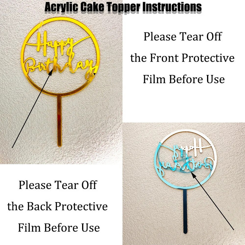 0-9 number Akrüül Palju õnne sünnipäevaks Tordi pealispind Kaunistustööriistad Kaunistustarvikud Juubelipeotarbed