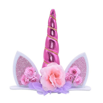 1 tk koogitops Ükssarviku sünnipäevapeo kaunistused tüdrukutele Multifilmi ükssarviku sarvega koogi kaunistuste tööriistad