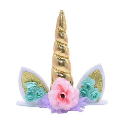 1 tk koogitops Ükssarviku sünnipäevapeo kaunistused tüdrukutele Multifilmi ükssarviku sarvega koogi kaunistuste tööriistad