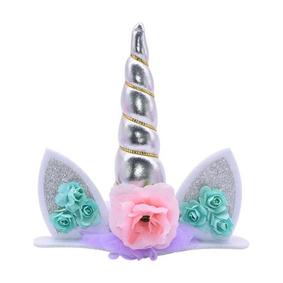 1 tk koogitops Ükssarviku sünnipäevapeo kaunistused tüdrukutele Multifilmi ükssarviku sarvega koogi kaunistuste tööriistad