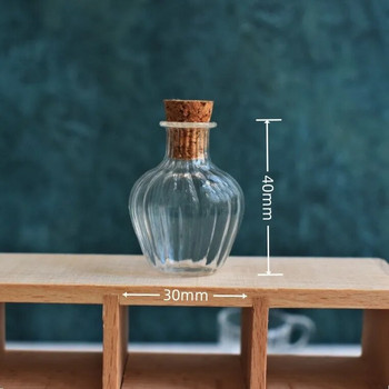 1 X Mini Glass Bottle Vase Empty Sample βάζα Μίνι φελλό γυάλινα φιαλίδια Lucky Bottles Wedding DIY Mini Drift Bottle Wishing Bottle