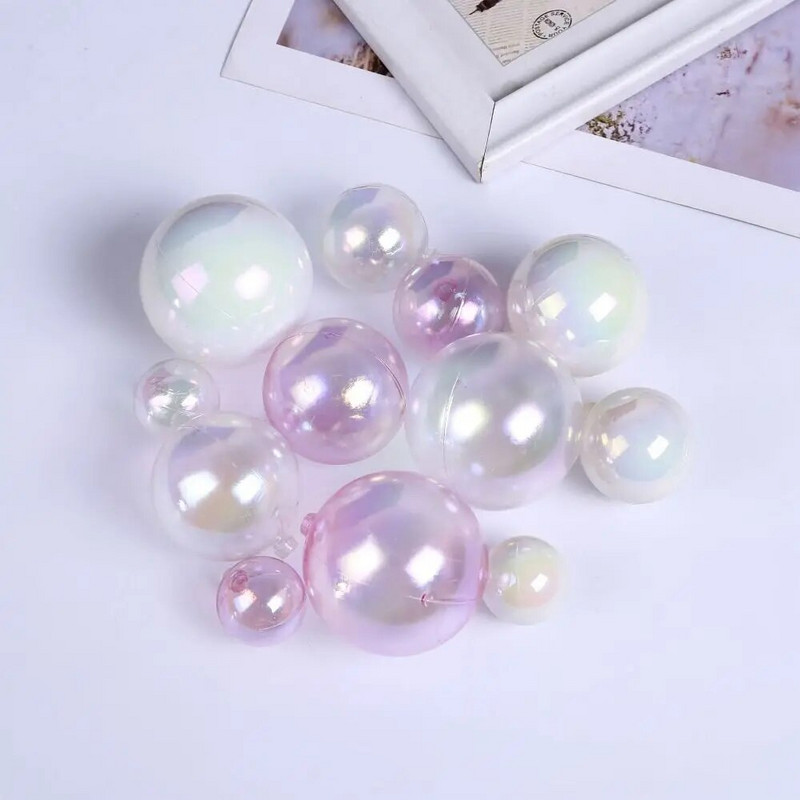 6 vnt Spalvingi skaidrūs rutuliukai tortų gabalėliai Balls Cake tortų įdėklai, skirti vestuvių gimtadienio dekoravimui