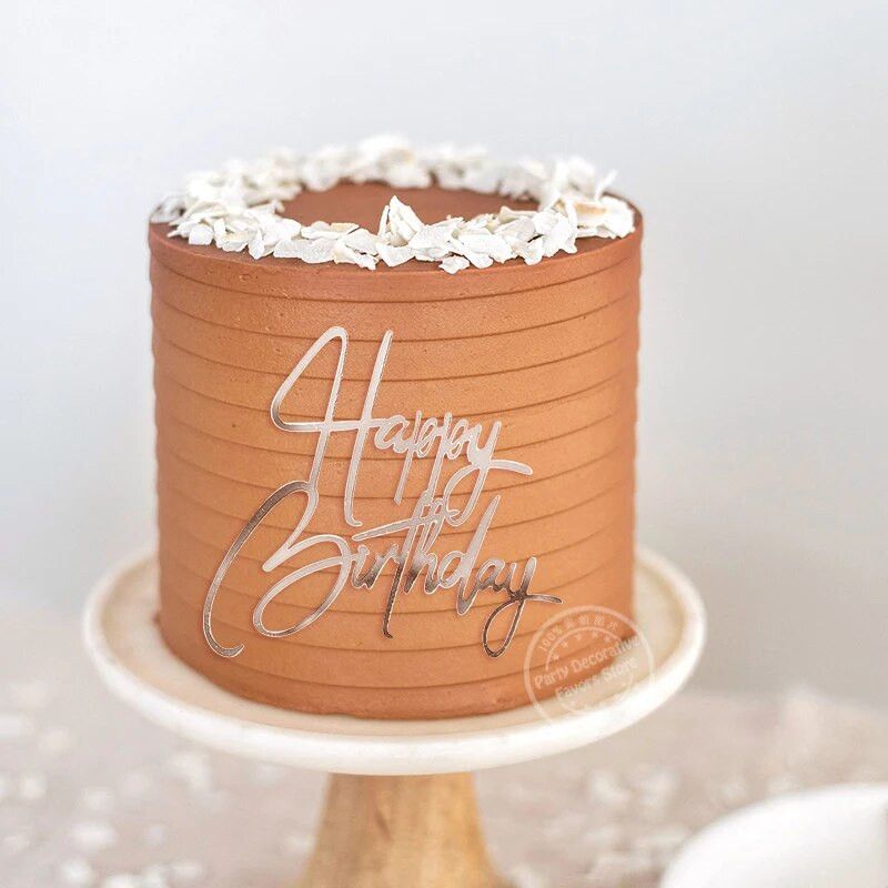 INS új boldog születésnapi tortafeltétek baba gyerekeknek felnőtt születésnapi buli tortadísz arany ezüst akril barkács süteménysütő eszközök