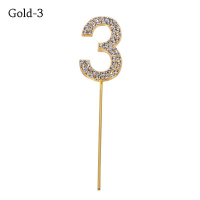 1 vnt. numerio „0–9“ torto dangtelis Auksinis, deimantais nusagstytas torto dangtelis, skirtas desertui, gimtadienio vakarėlio dekoravimui, vestuvių reikmenys