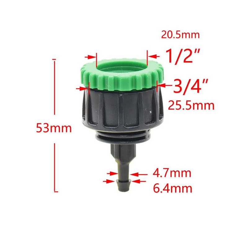 Vrtno crijevo od 1/4" do 1/2" 3/4" žensko 1/2-smjerno slavino Y konektor za navodnjavanje 4/7 slavina Adapter spojnice za crijevo 1 KOM