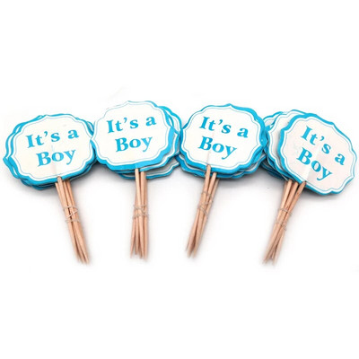 24 tk/partii Baby Shower Sünnipäevapeo kaunistamine Lastele soosib beebiriideid Vankripudel Poiss Tüdruk Pulkadega koogikatted