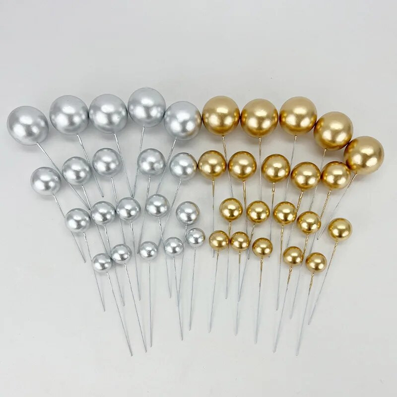 20 tk tordipallide komplekt, 2–4 cm, meisterdamine sünnipäevaks pulmakoogi kaunistuspidu. Tähistage kooki sädelevad pallid jõulukaunistusega