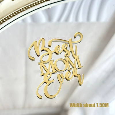 10 tk Glitter Head emadepäeva koogikatted akrüülpeegel, roosa tassikoogi pealistükk Süda Parimad MOM peokoogide magustoidu kaunistused